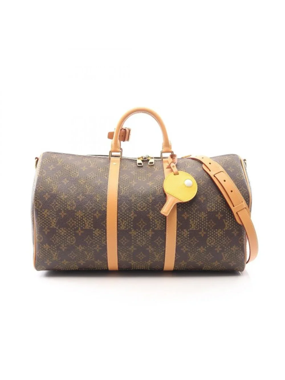 Louis Vuitton Boston Bag Keepall Bandouliere 50 Monogram Perforation Leather